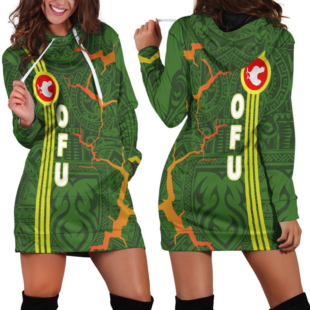 American Samoa Polynesian Ofu Manu’a Islands Group Volcanic Hoodie Dress