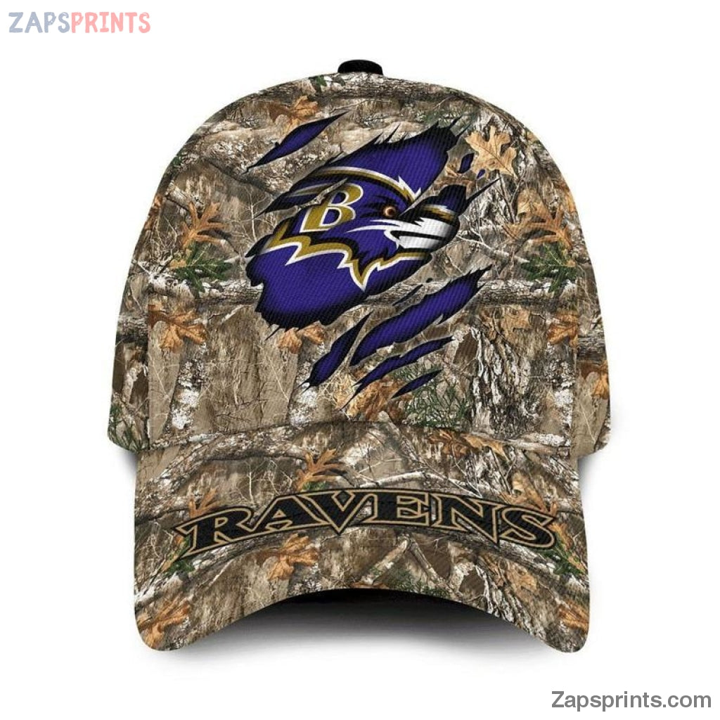 Baltimore Ravens Camo 3D Classic Cap Gift For Fan Football Lovers