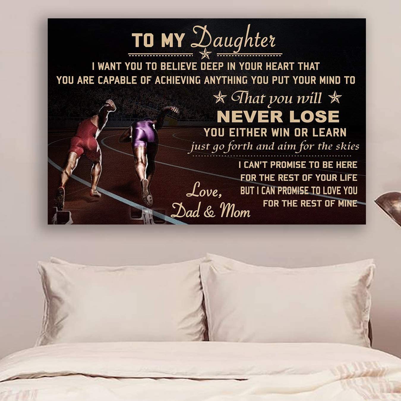 Poster for Room Aesthetic -Command Strips Wall Decor – Cv800 Lh Athletics Poster – Dadmom to Daughter – Never Lose