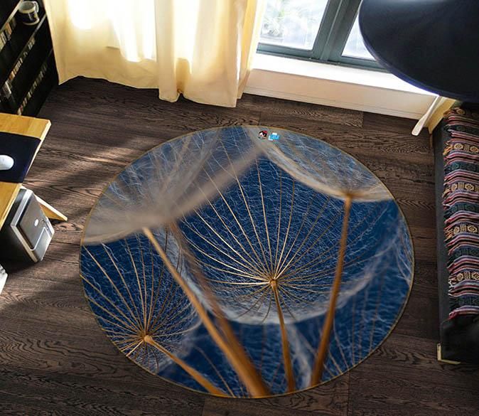 3d Big Dandelion 052 Round Rug Home Decor