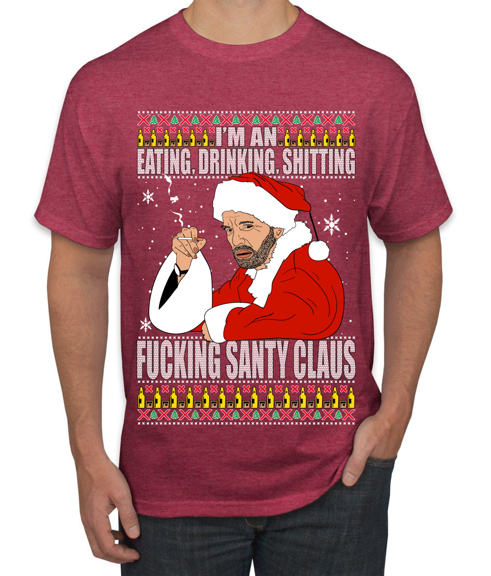 Bad Santa Fucking Santy Claus Ugly Christmas Sweater Men’S Graphic T-Shirt