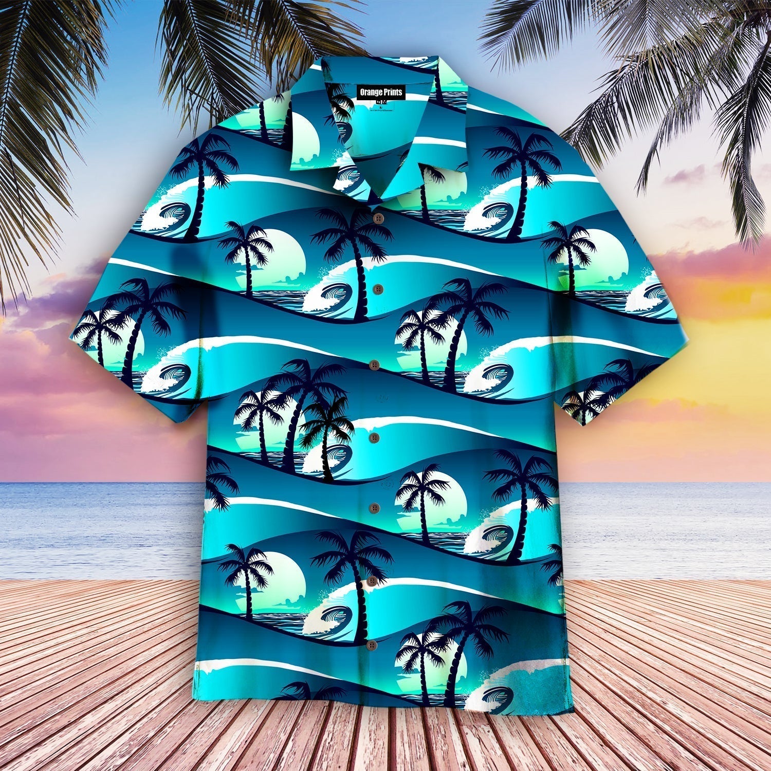 Tropical Hibiscus Palm Trees At Sunset Aloha Hawaii Shirts For Men Women Ha79085