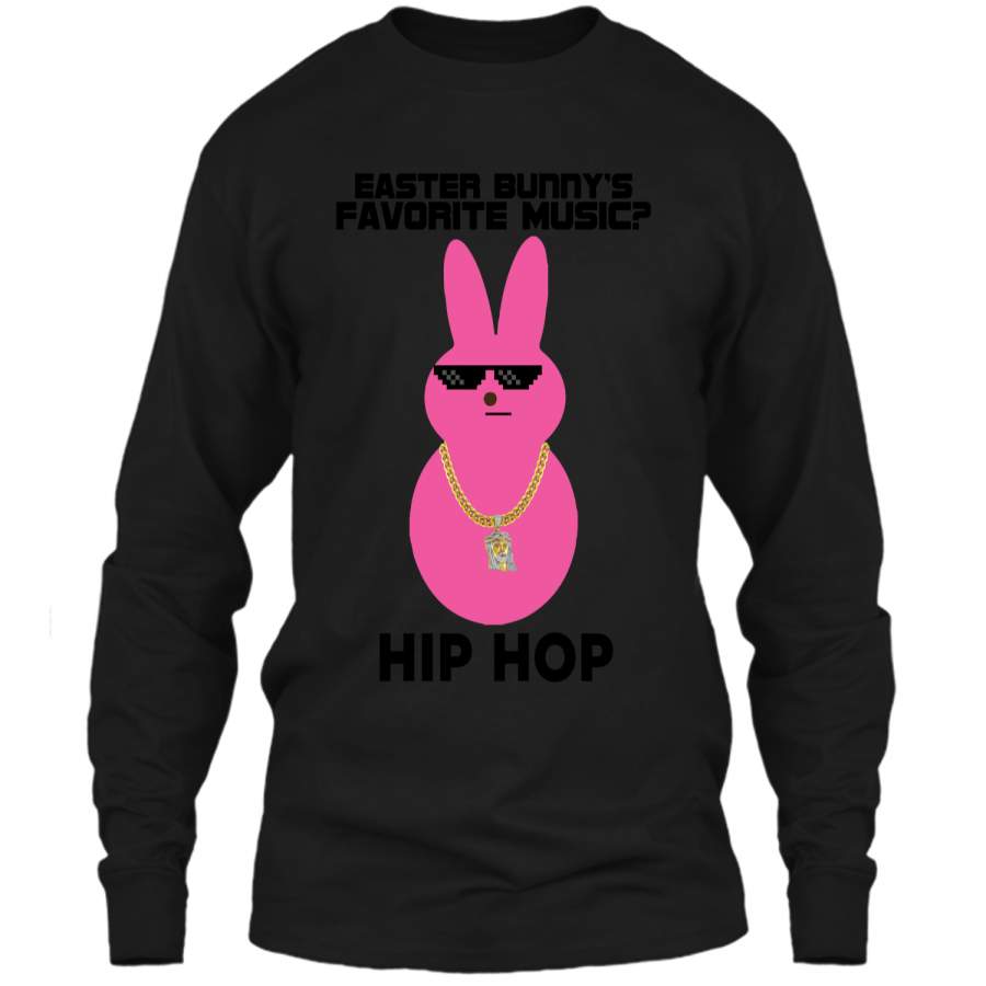 Easter 2018 Hip Hop Bunny LS Ultra Cotton Tshirt