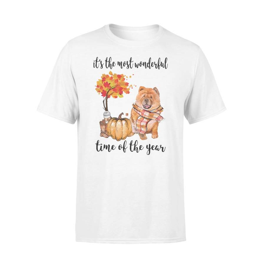 Fall Pumpkin It’s The Most Wonderful Time Of The Year Chow Chow T-Shirt