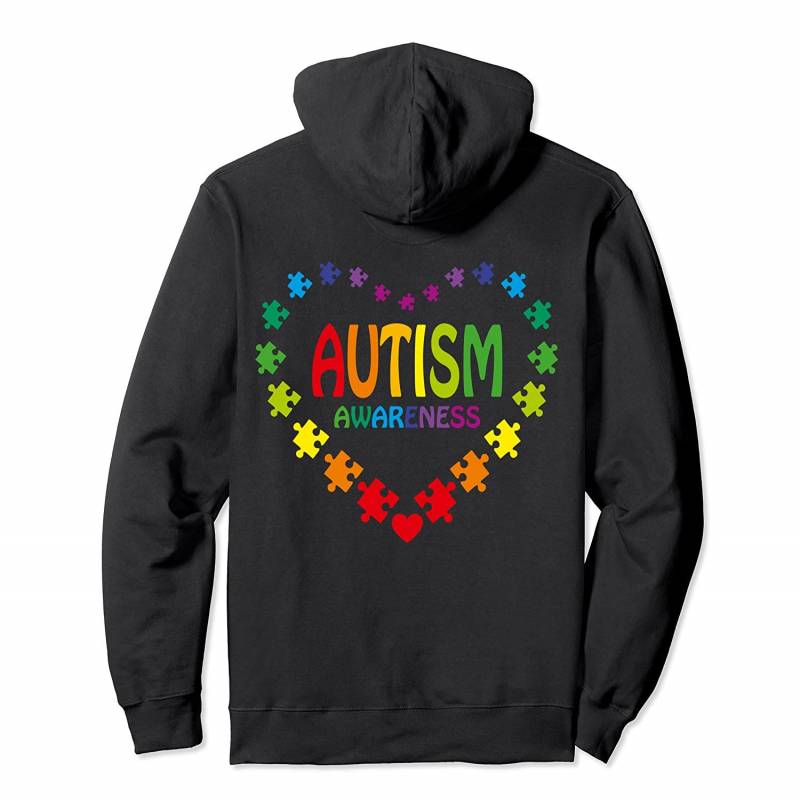 World Autism Awareness Hoodie Autism Puzzle Heart Hoodies