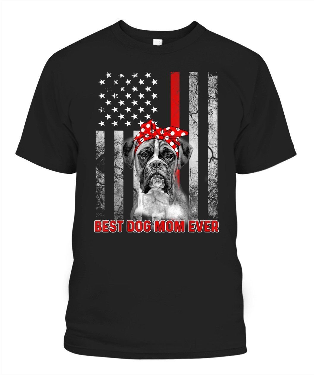 Best Dog Mom Ever Dog Lovers T-shirt American Flag Mama Mother Shirt Pets Mum Tees for Birthday Anniversary Mother’s Day Doggo Puppy Mommy Tshirt