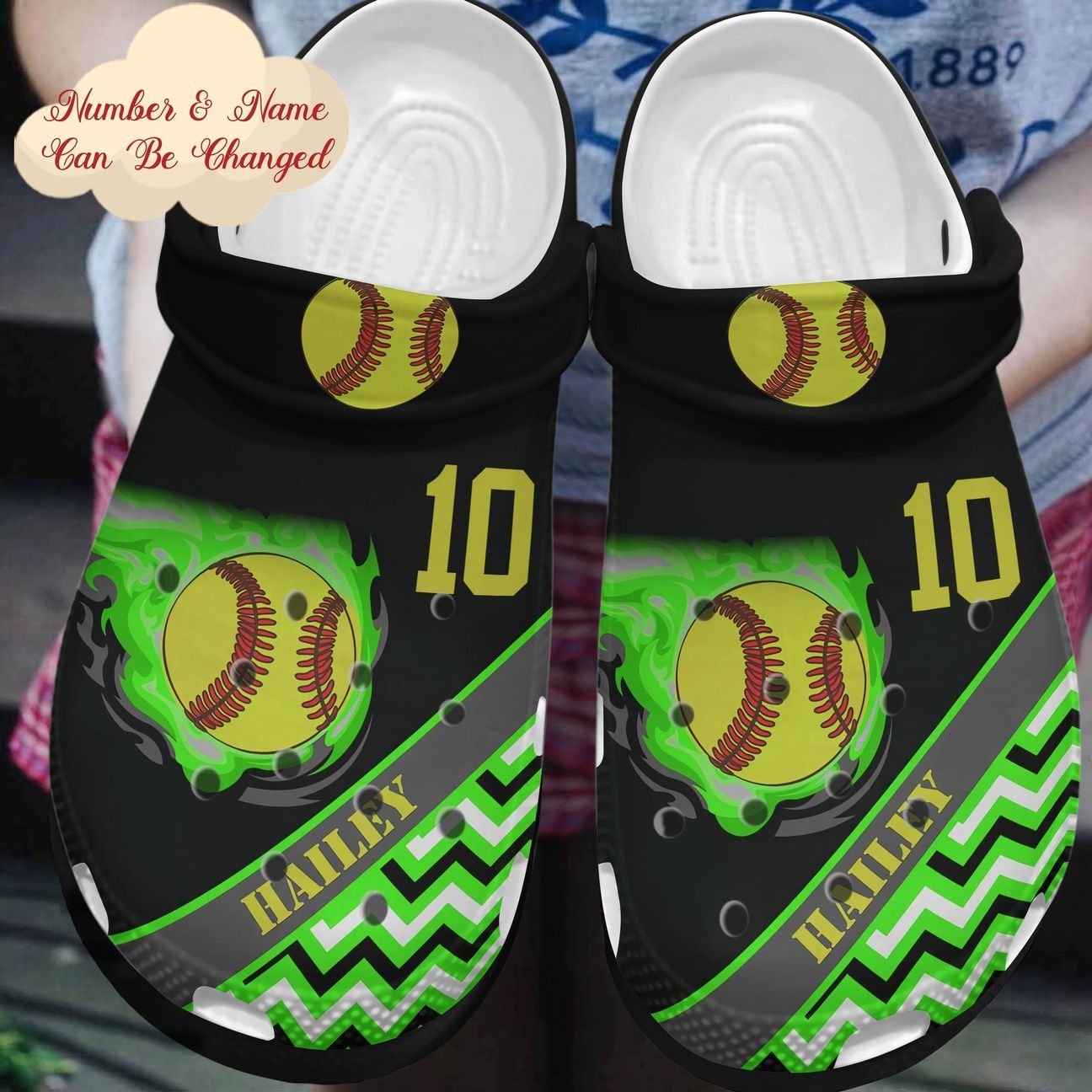 Softball Personalized Clog, Custom Name, Text, Color, Number Fashion Style For Women, Men, Kid, Print 3D Best Sport Ever