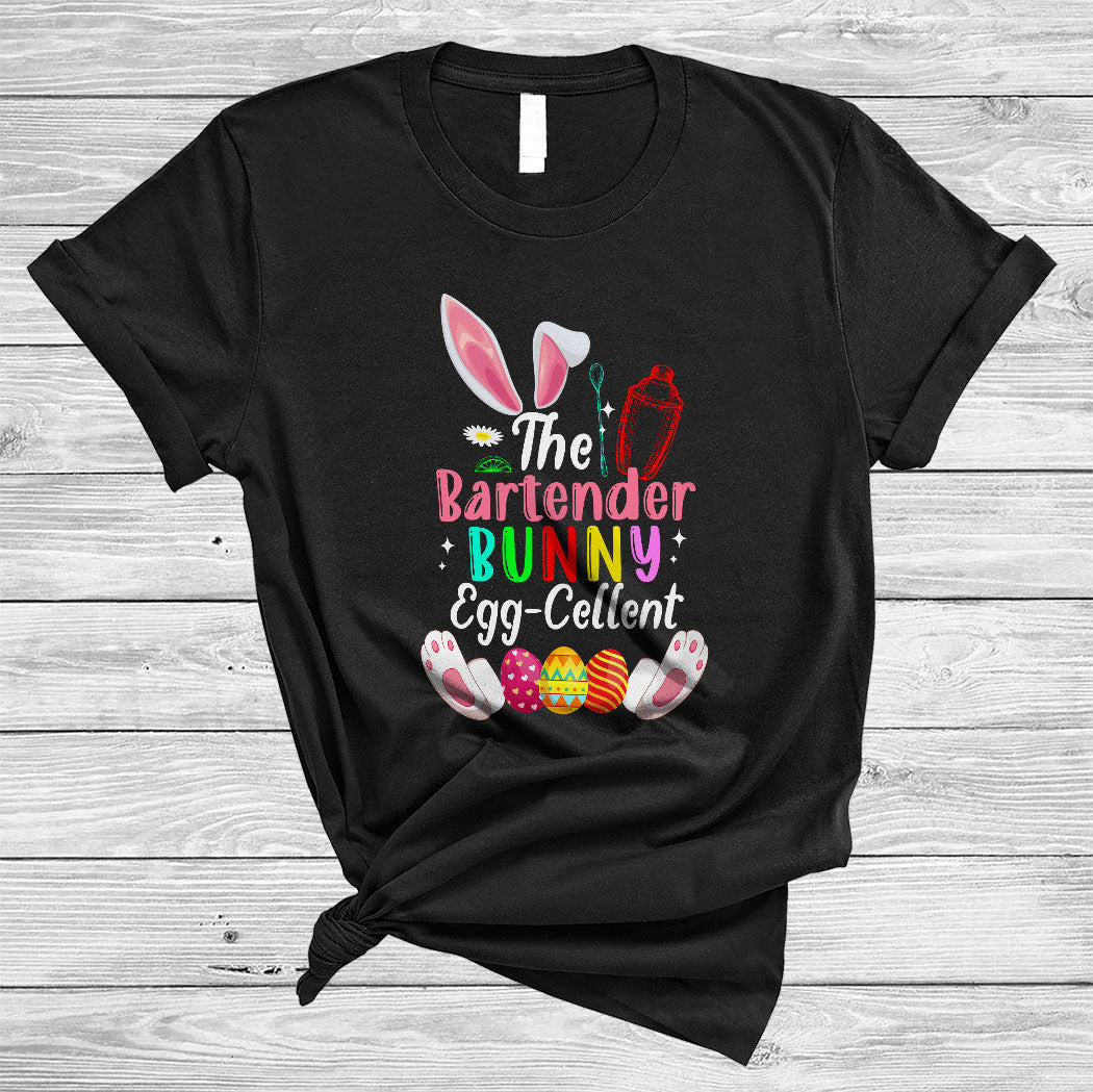 The Bartender Bunny Egg-Cellent Funny Happy Easter Day Bunny Eggs Hunt Lover Gifts T-Shirt