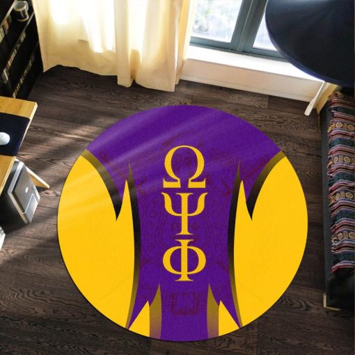 Omega Psi Phi Round Rug – Fraternity Limited Version Round Rug