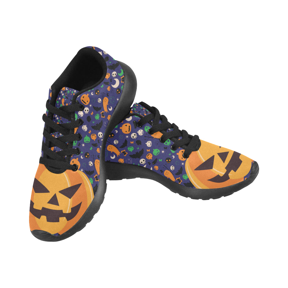 Pumpkin Halloween Black Sneakers Size 13-15 for Men