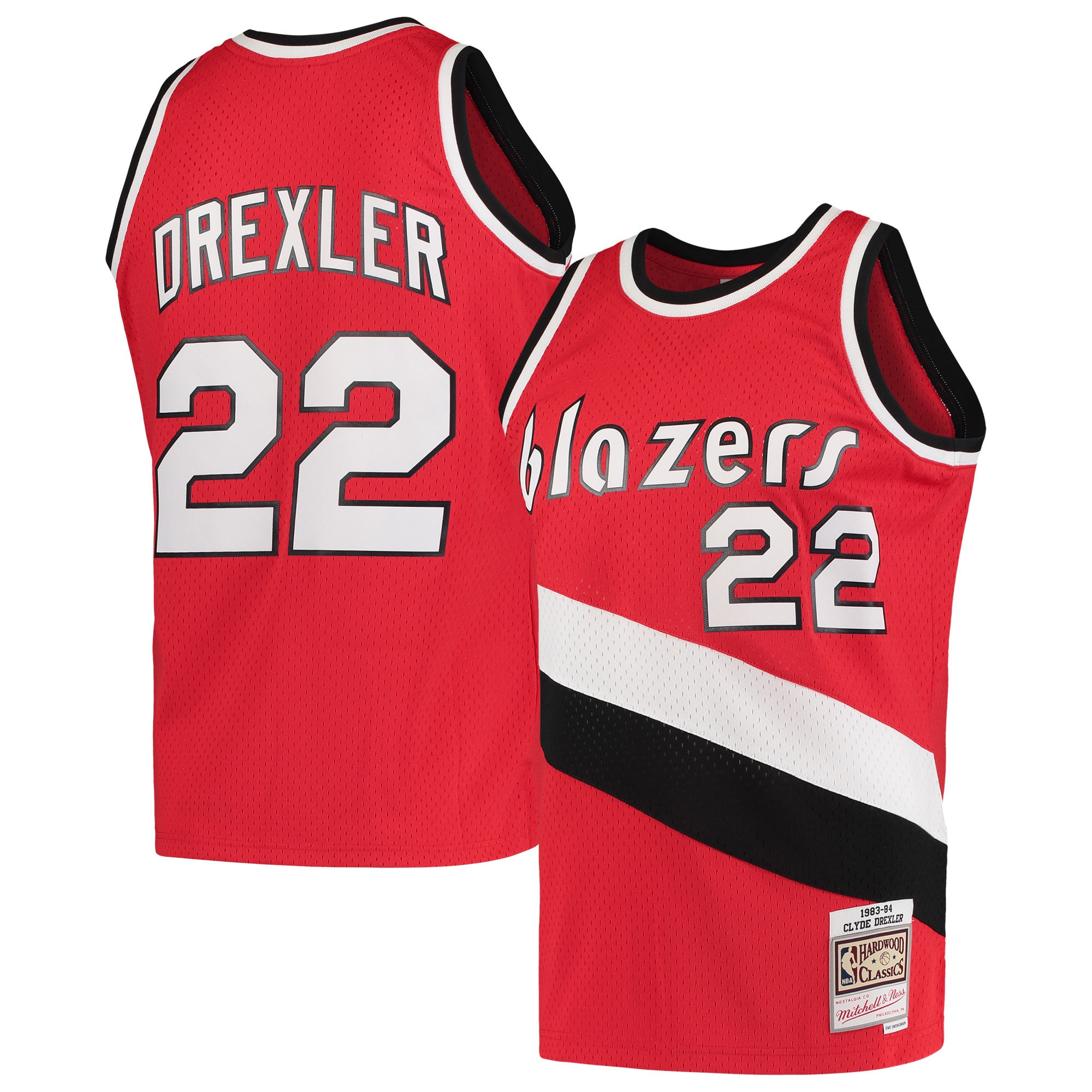 Clyde Drexler Portland Trail Blazers Mitchell & Ness Hardwood Classics 1983-84 Swingman Jersey – Red NBA