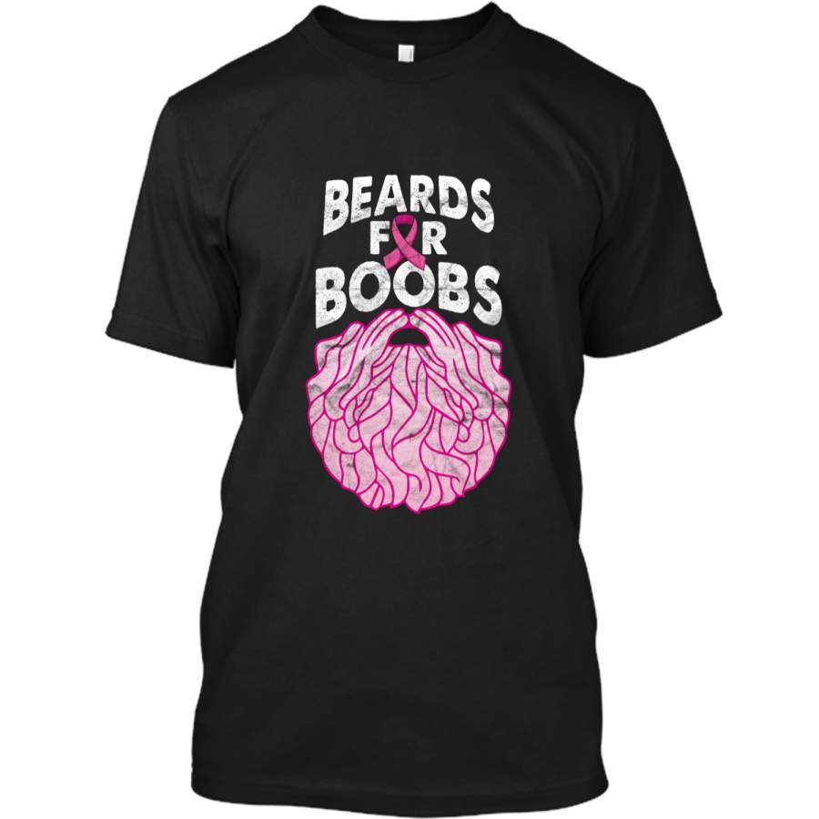 ‘Beards Breast Cancer Shirt’ Breast Cancer Awareness Shirt Custom Ultra Cotton