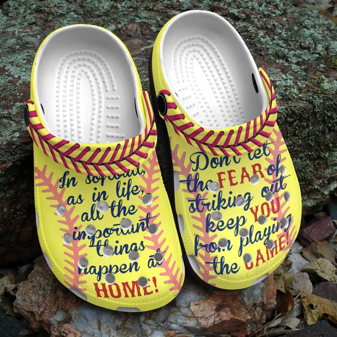 Softball Personalized Clog, Custom Name, Text, Color, Number Fashion Style For Women, Men, Kid, Print 3D In Softball