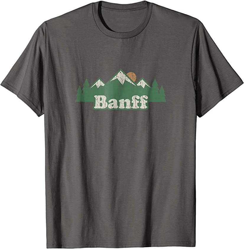 Banff Alberta Canada T Shirt Vintage Hiking Mountains Tee