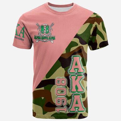 Alpha Kappa Alpha T-Shirt – Camouflage Military Sorority