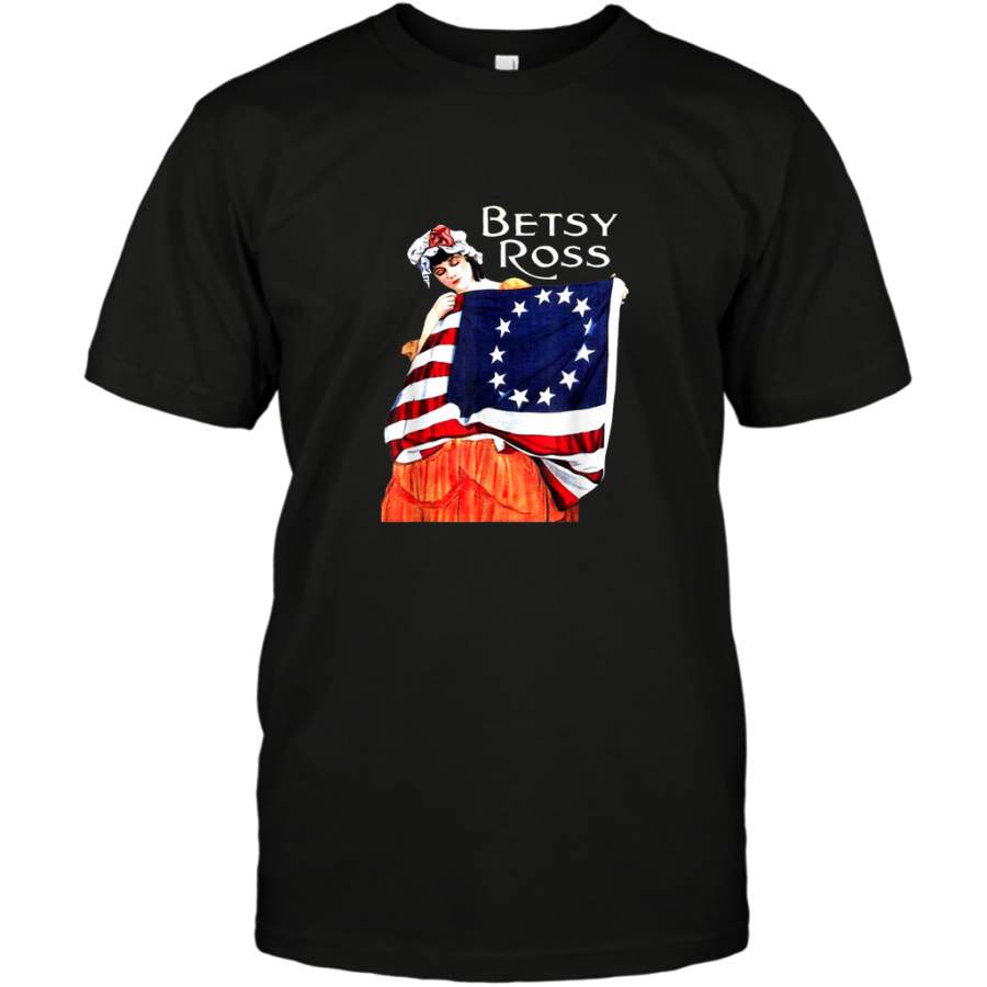 Vintage Betsy Ross Flag Shirt Art 13 Original Colonies Flag T-Shirt