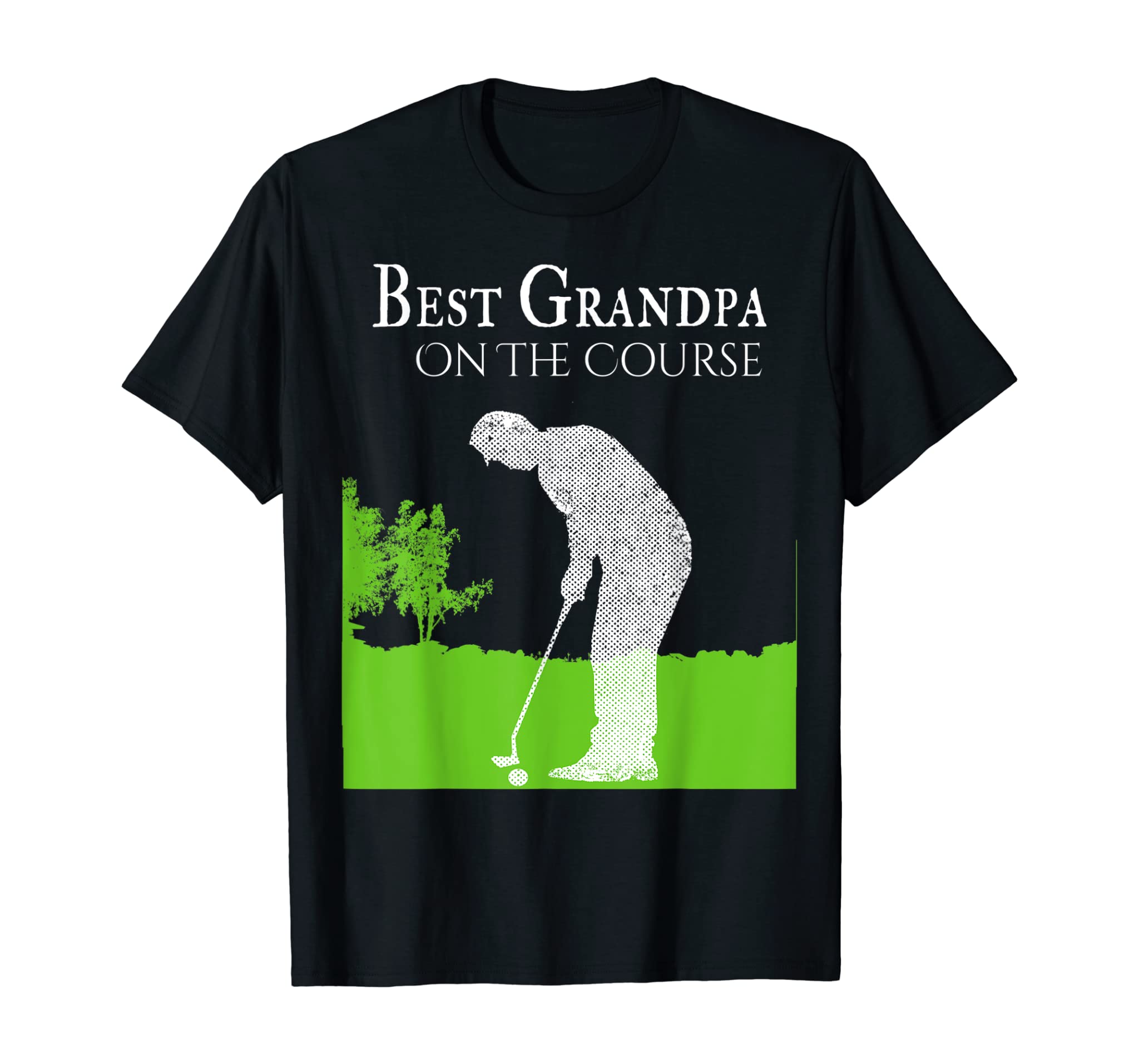 Mens Best Grandpa On The Course Golf Shirts Gift for Grandpa T-Shirt