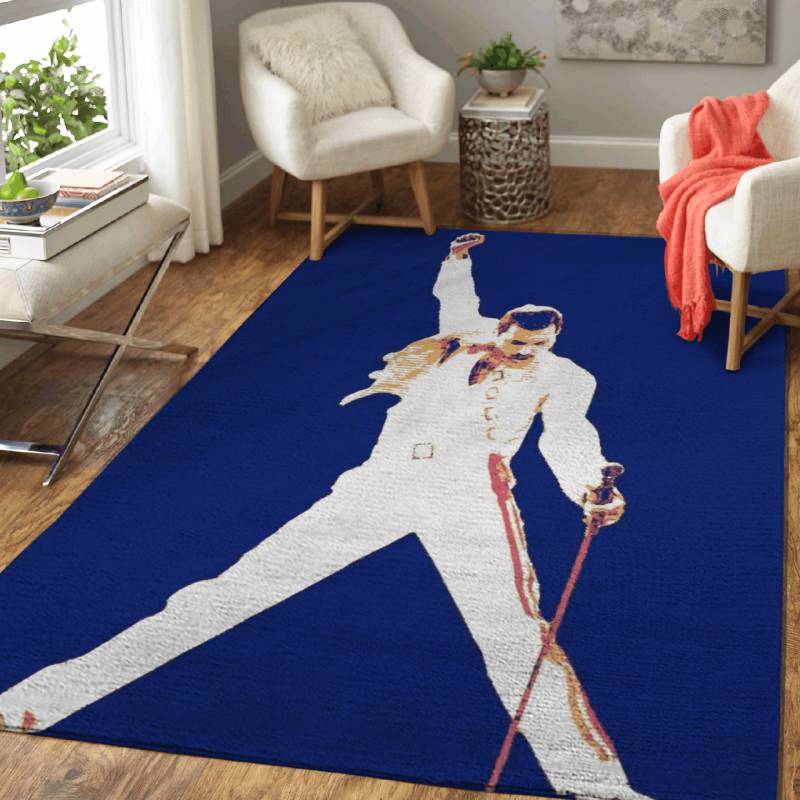 Queen Band Freddie Mercury a singer legend Area Rug