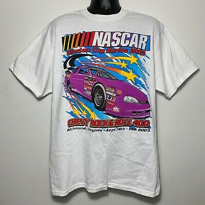 Vintage Nascar Winston Cup Series 2003 Chevy Rock & Roll 400 Tee Richmond Va (l) T-shirt 3261