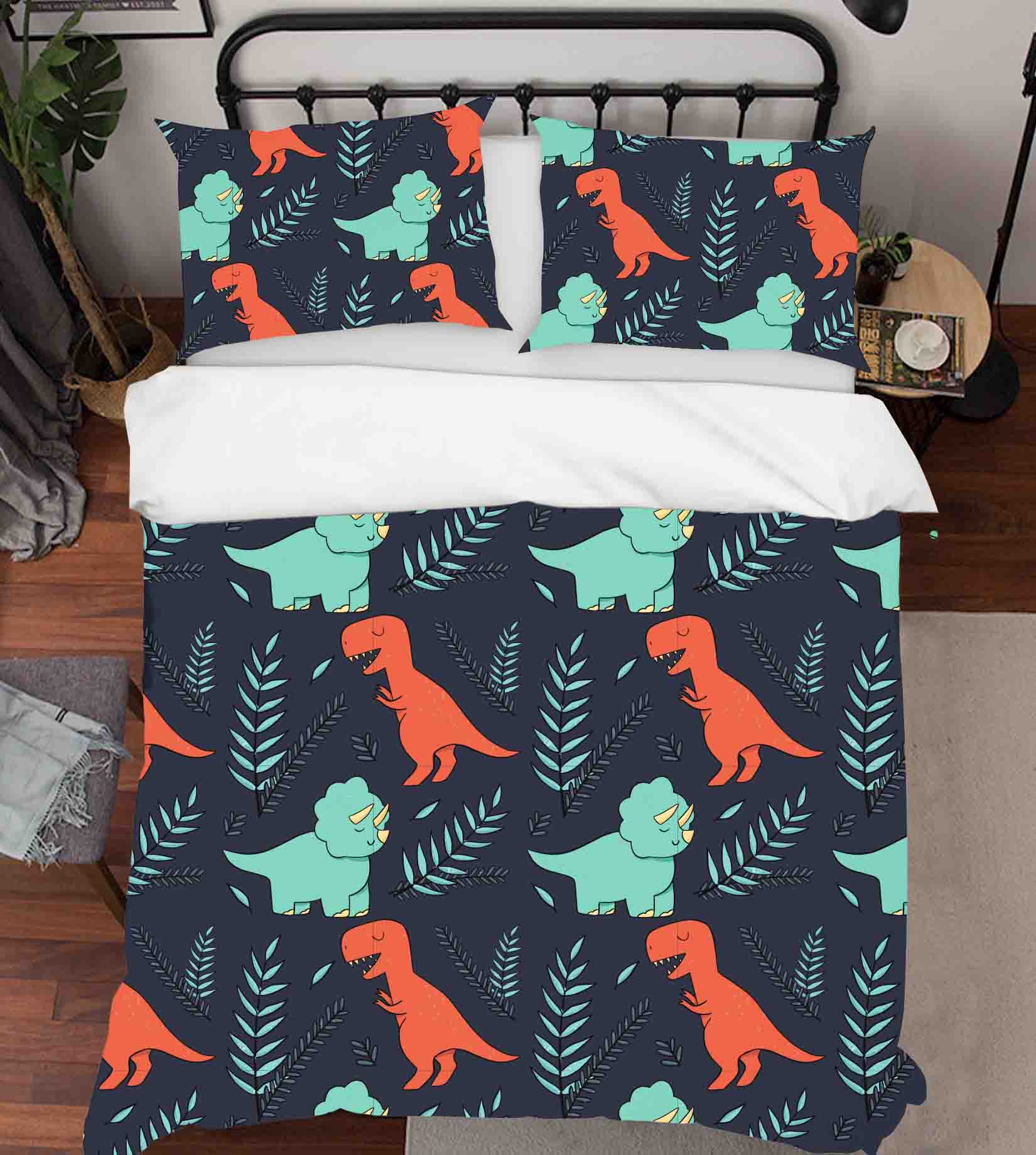 3D Dinosaur Pattern Quilt Cover Set Bedding Set Pillowcases 22