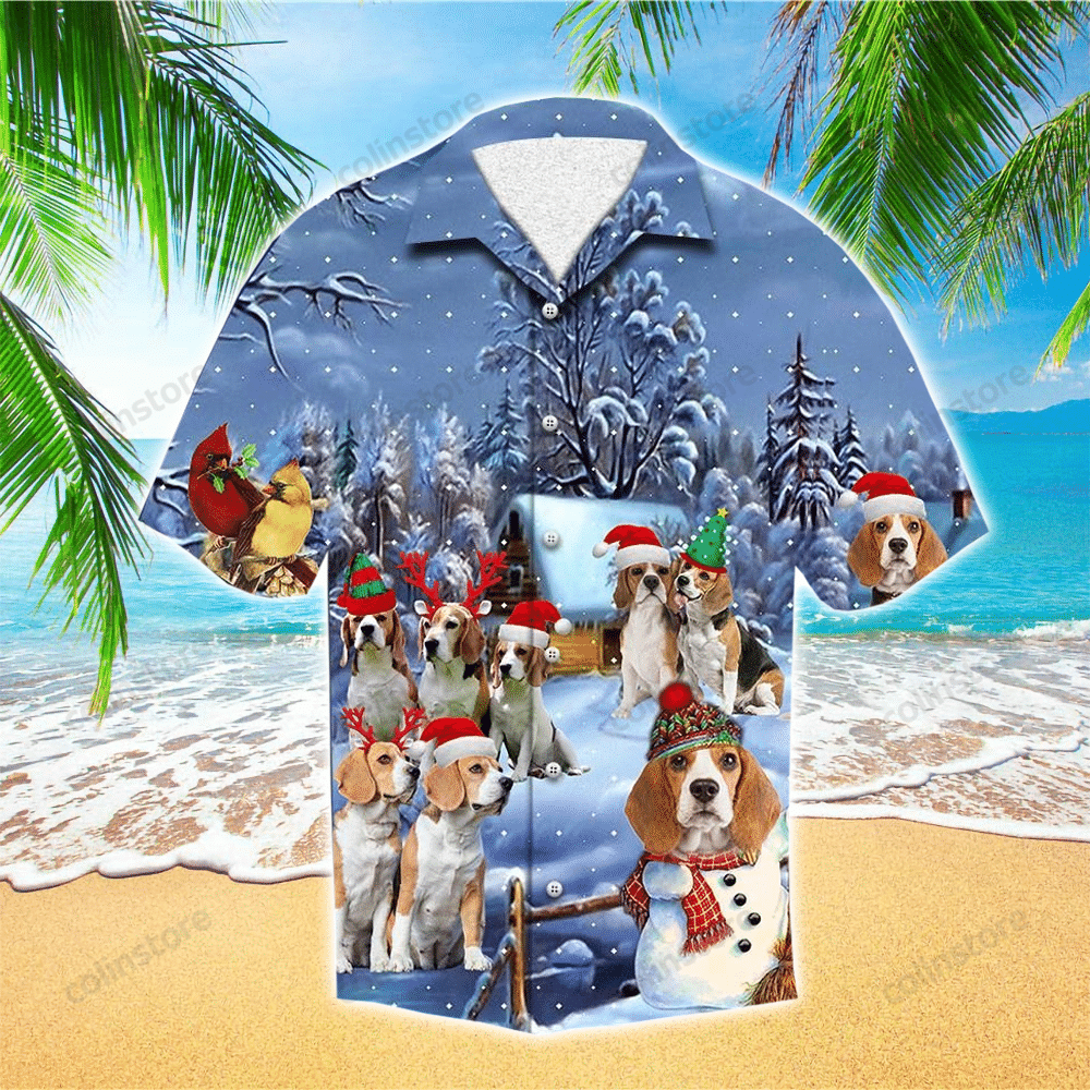 Beagle Christmas Hawaii Shirt For Dog Lovers Aloha Ha110289