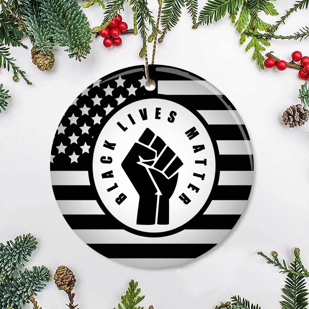 American Black Lives Matter Ornament Great Family Gifts Best Christmas Decor Stores