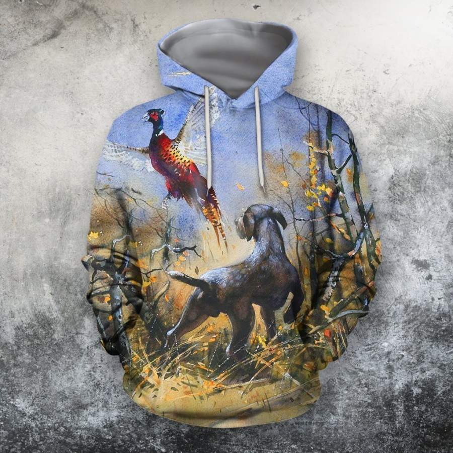 3D All Over Print Hunting Dog Hoodie