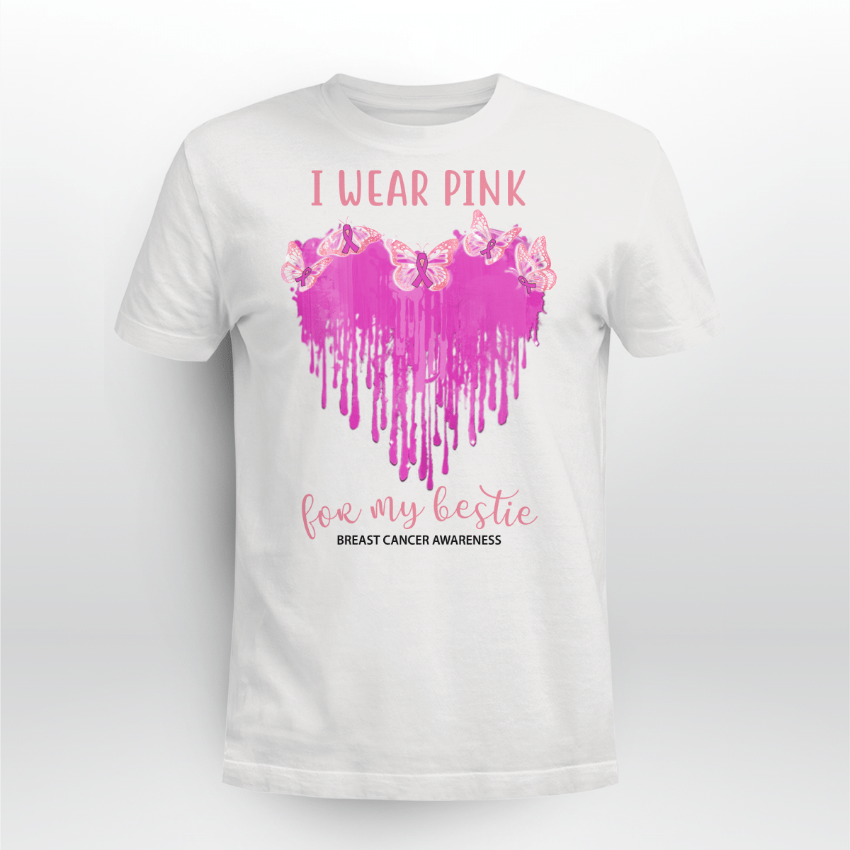 Breast Cancer Awareness Tshirt For Black Girl I Wear Pink For My Bestie Shirts