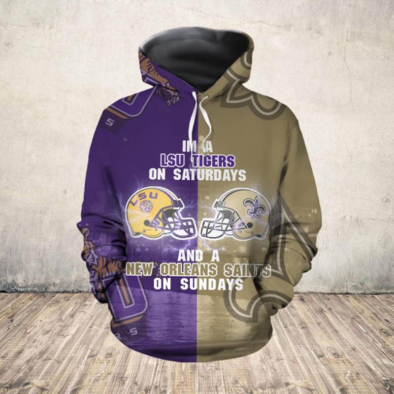 I’m a LSU Tigers on Saturdays and New Orleans Saints on Sundays 3d all over printed shirt – maria