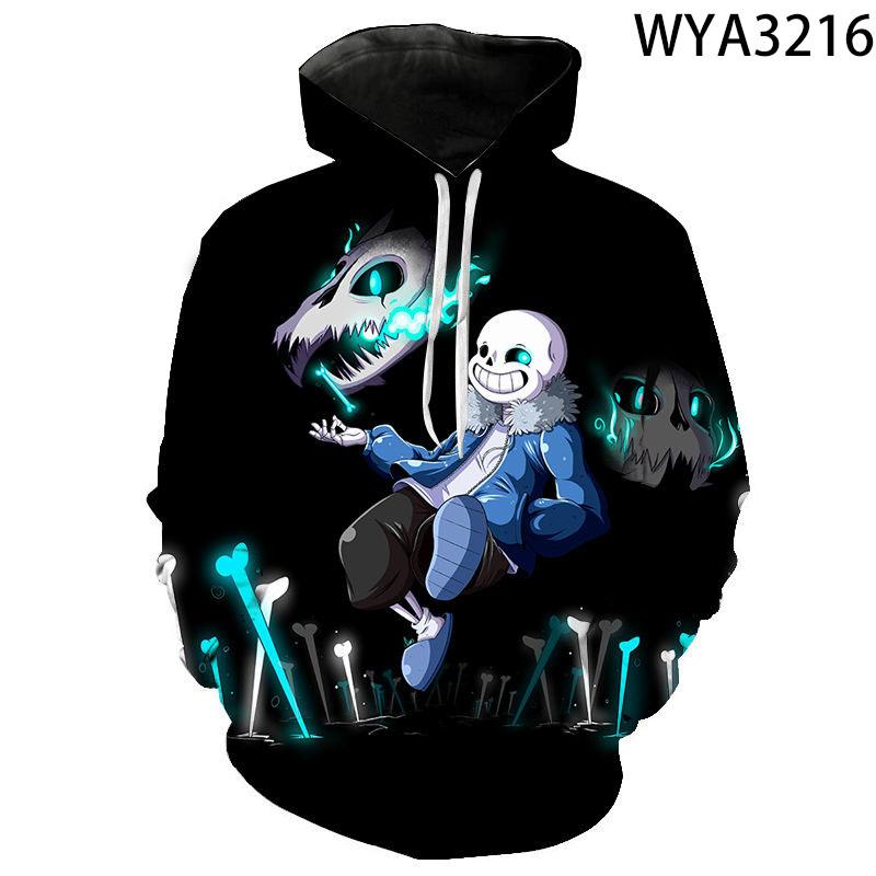 3D Printed Undertale Hooded Pullovers Sweatshirts Hoodies