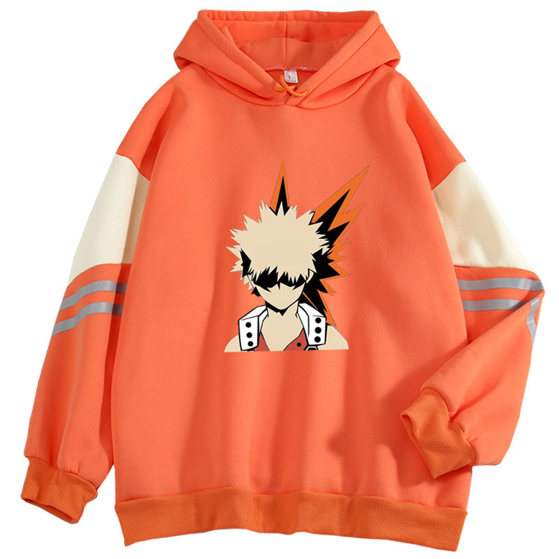 Anime My Hero Academy Bakugou Hoodie Men/Women Plus Velvet Casual Fashion Unisex Streetwear Sweatshirt Harajuku Oversize Tee Top alx