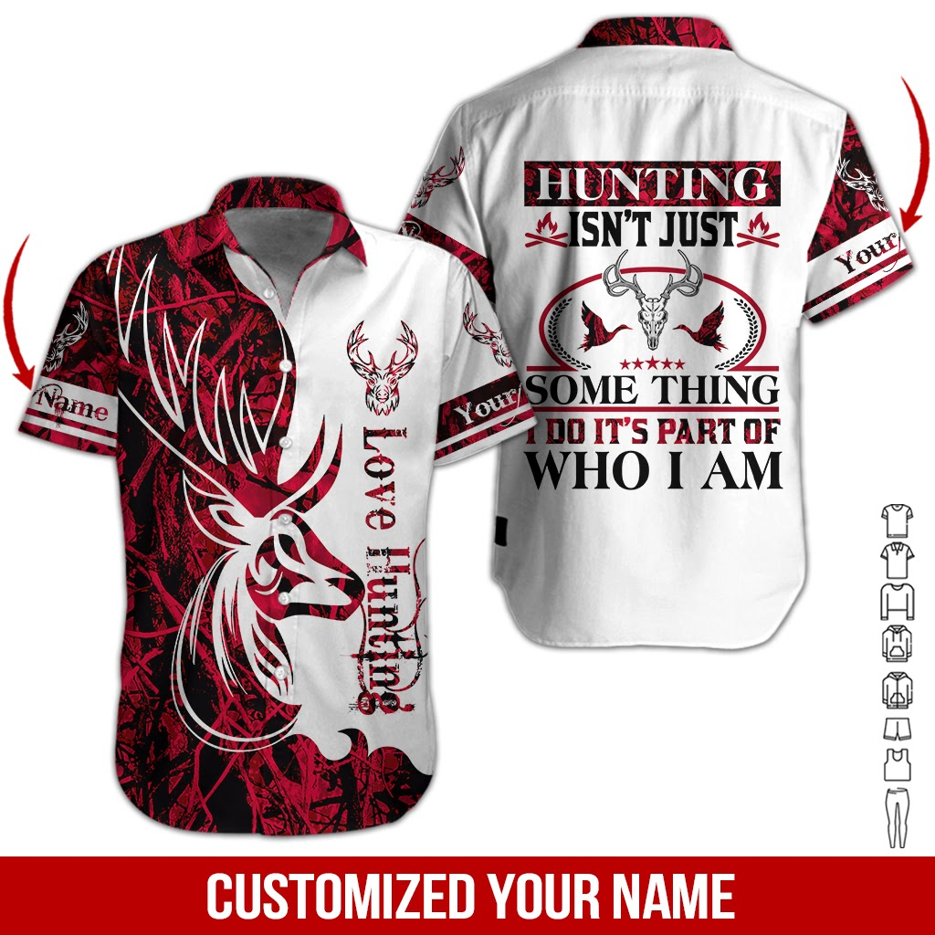 Love Hunting Custom Name Hawaii Shirt For Men Women Ha62880