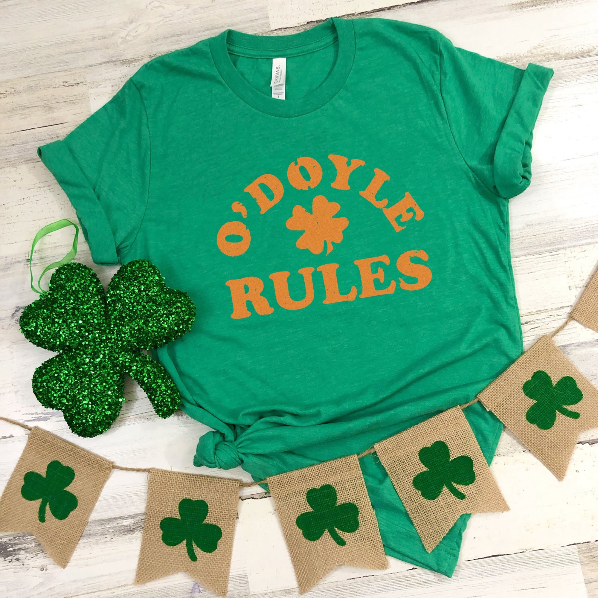 O’Doyle Rules St. Patrick’s Day T-shirt – Funny St. Patty’s Day Shirt – Vintage St. Paddys Day Tee – Funny Drinking Shirt – Irish Shirt