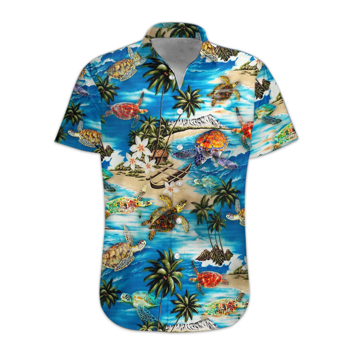 Gearhumans Sea Turtle Hawaiian Shirt Ha44310