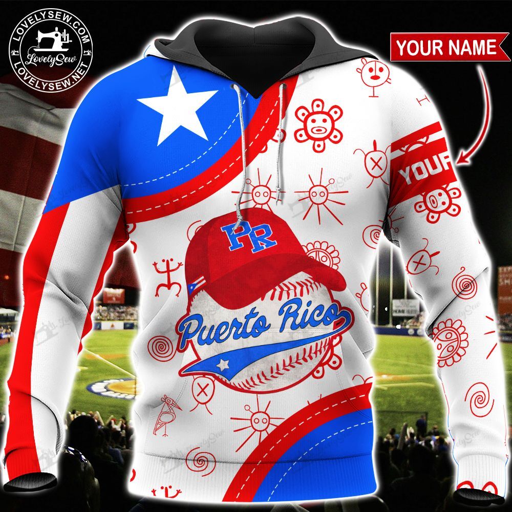 Puerto Rican Baseball Personalized 3D Hoodie Hot21081206