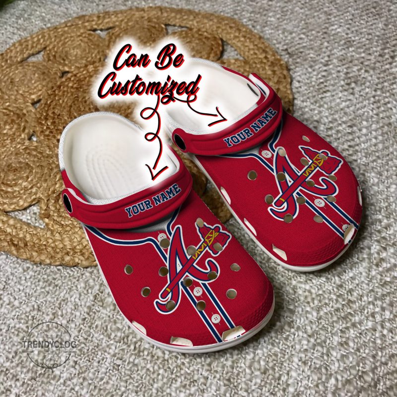 Baseball Personalized ABraves Baseball Jersey Style Clog Shoes