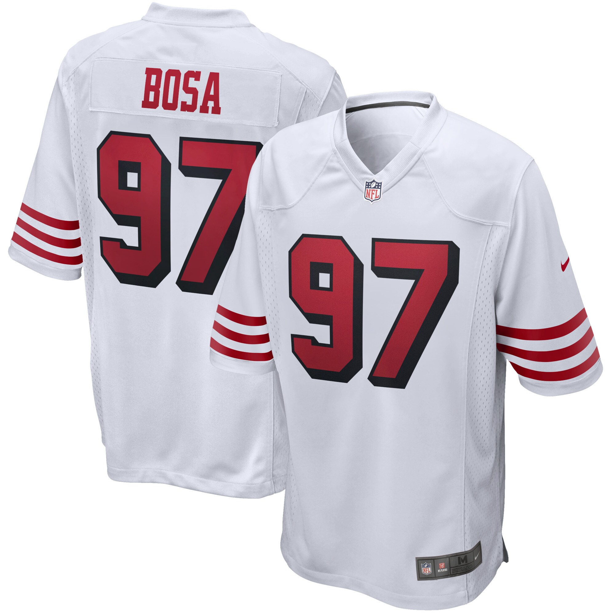 Men’s San Francisco 49ers Nick Bosa White Alternate Game Jersey