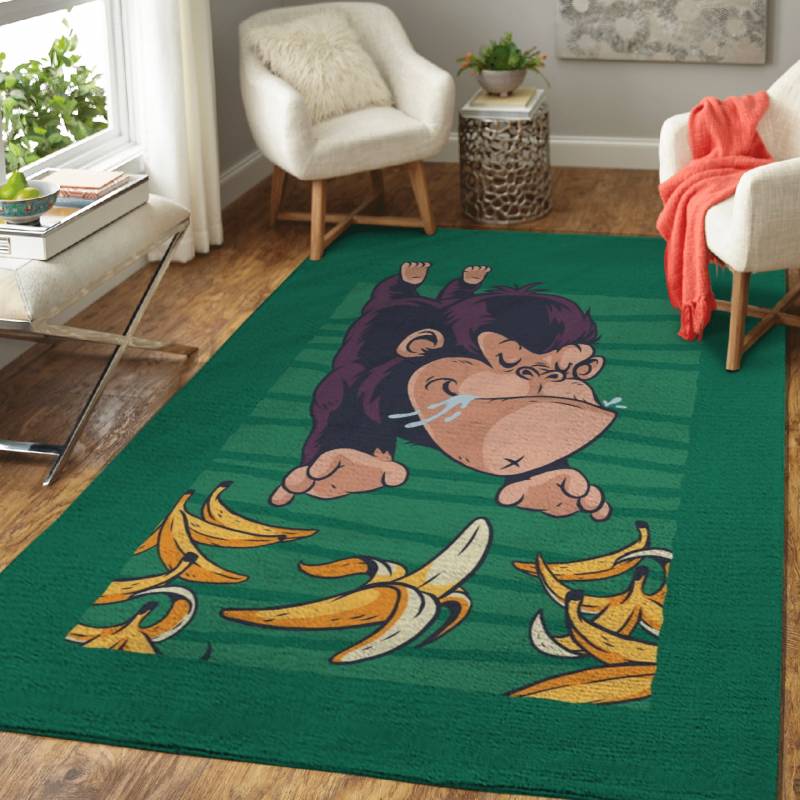 Gorilla chasing bananas – Animals Area Rug Carpet