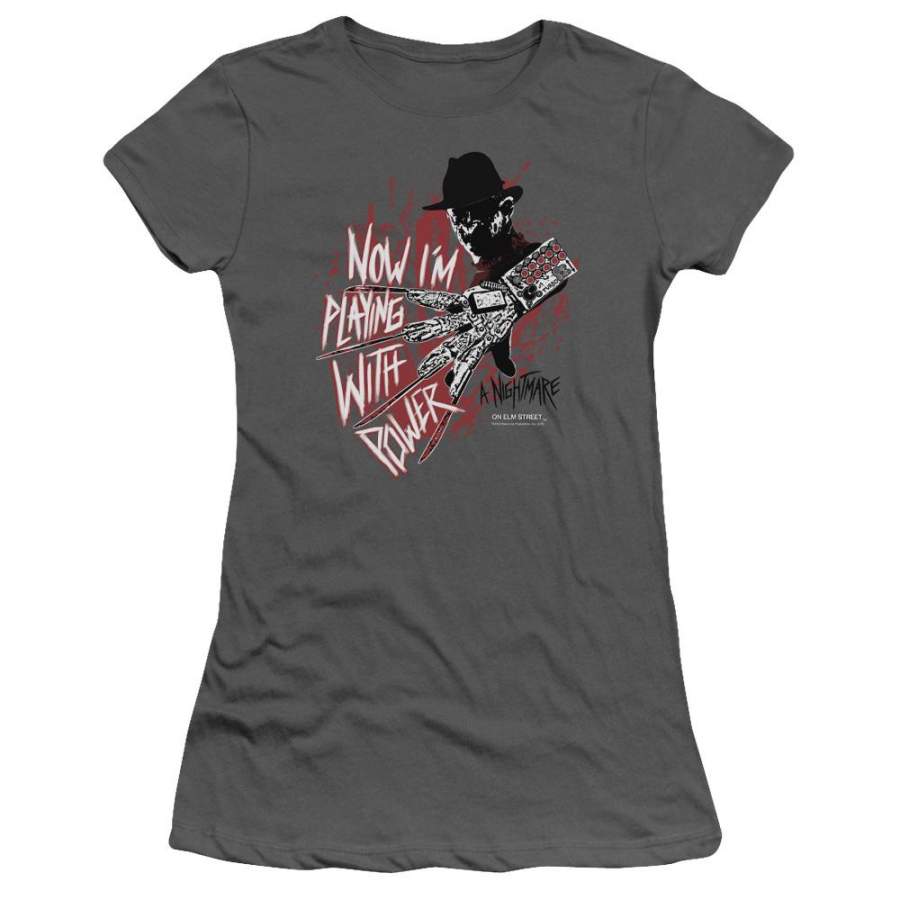 A Nightmare on Elm Street Playing With Power Juniors T-Shirt