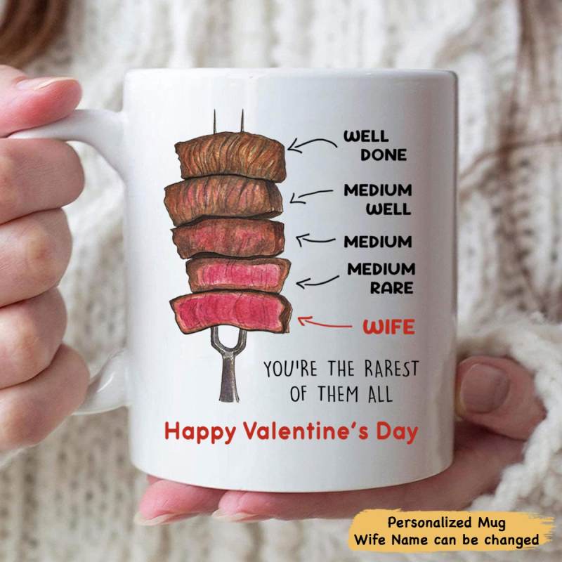 Personalized Couple Husband Wife Valentine You’Re The Rarest Of Them All Mug