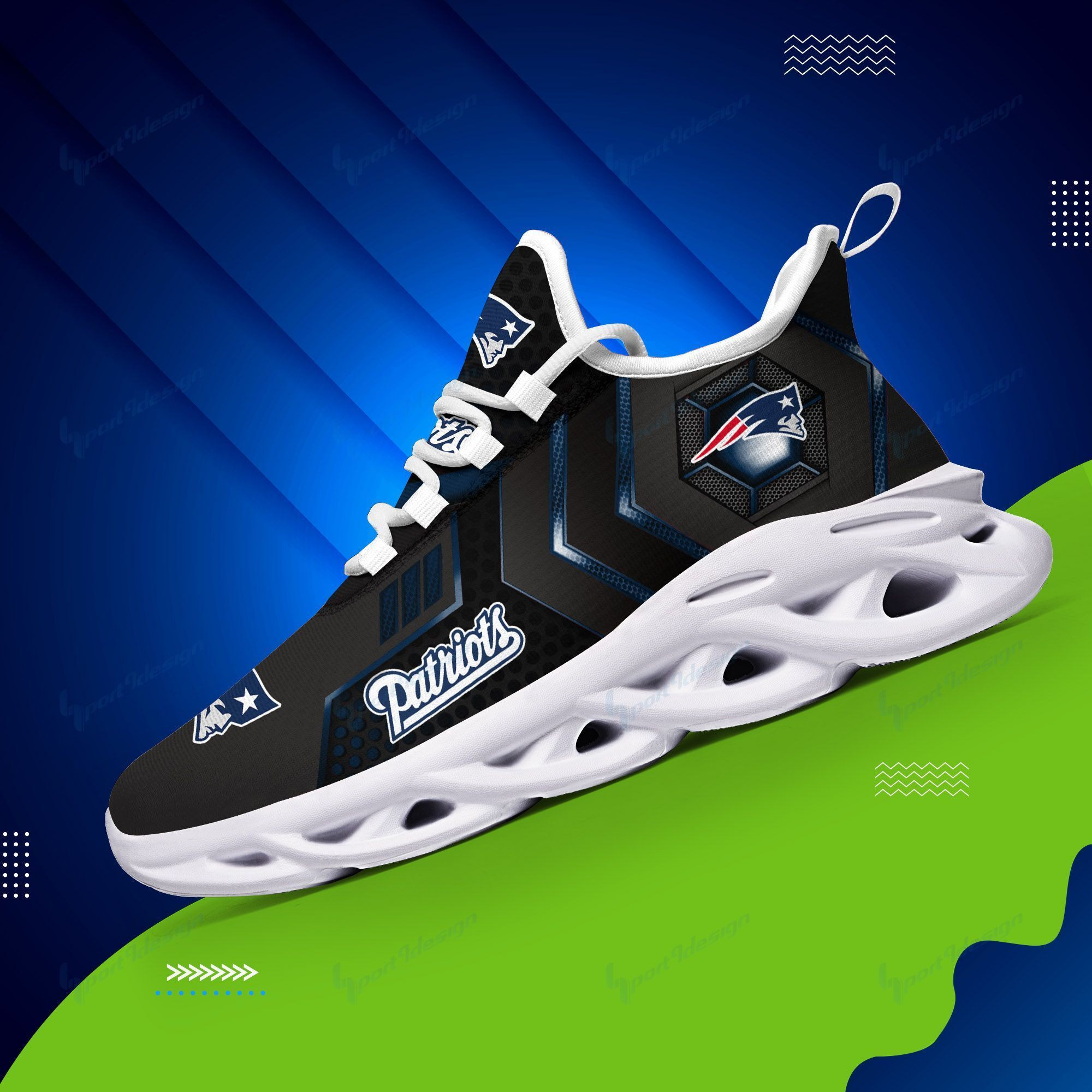 New England Patriots Yezy Running Sneakers 207