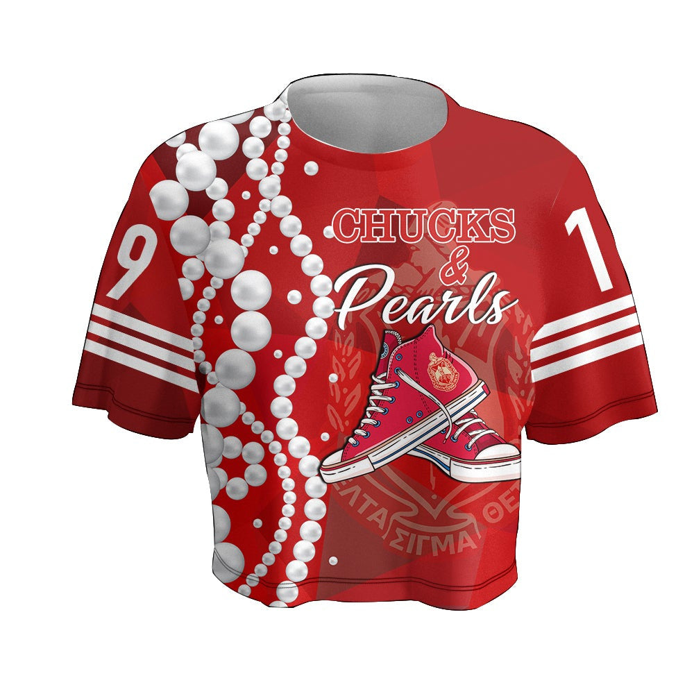 Sorority Tshirt – Delta Sigma Theta K.H Pearls Croptop Tshirt