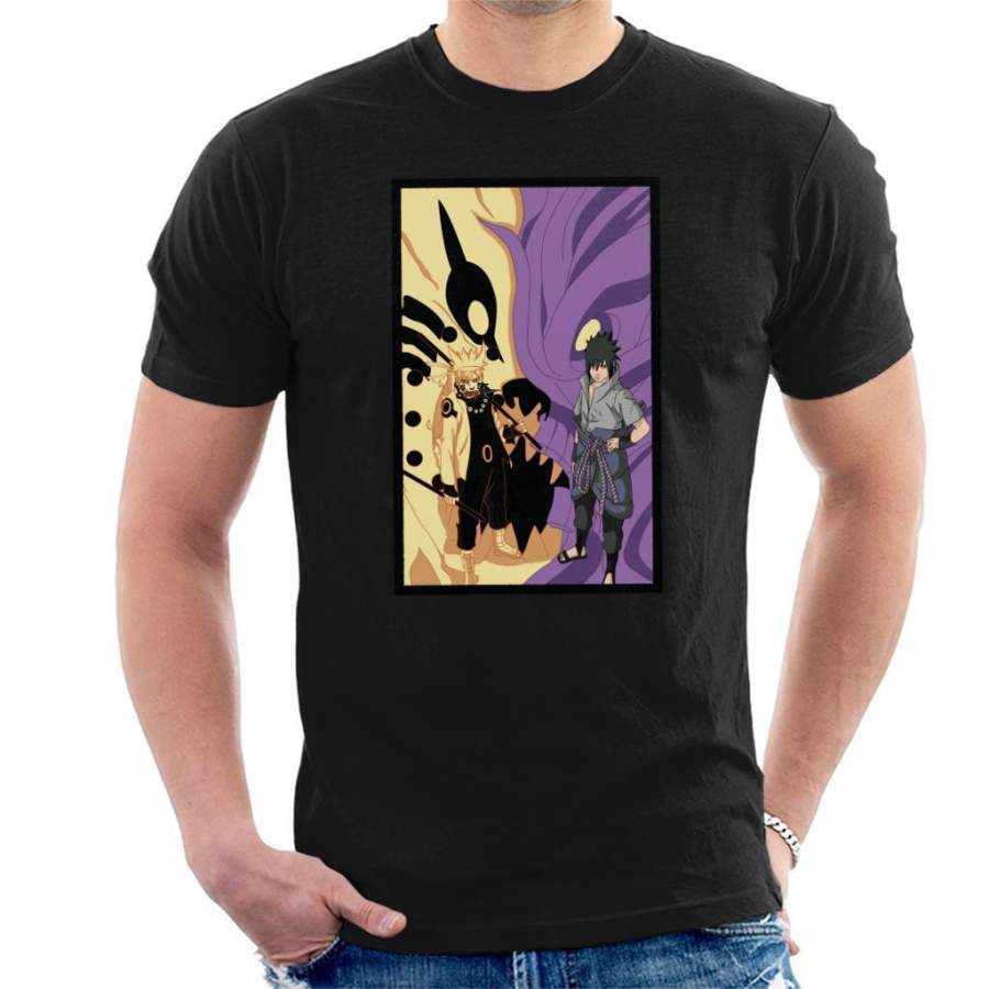 Naruto And Sasuke Fox Vs Cobra Men’s T-Shirt