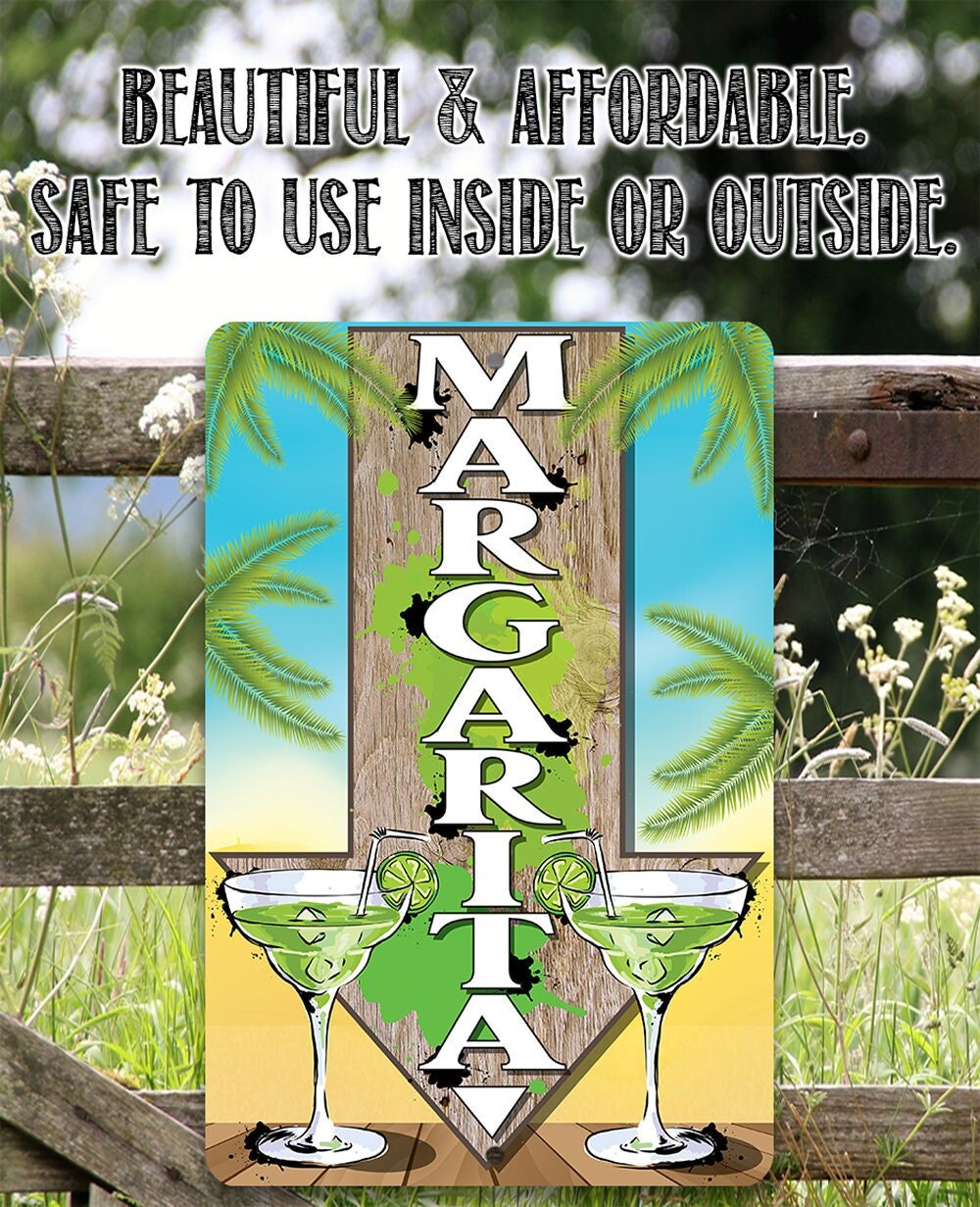 Margarita Directional – 8″ x 12″ or 12″ x 18″ Aluminum Tin Awesome Metal Poster