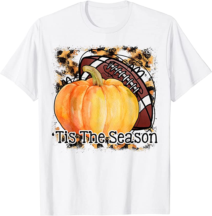 Tis To The Season Fall Leopard Football Season Game Day T-Shirt