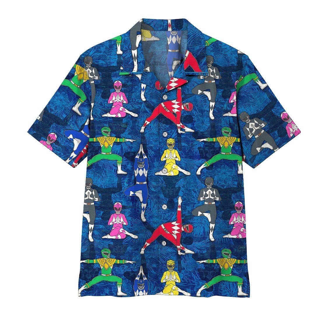 Gearhumans Yoga Mighty Morphin Power Ranger Hawaiian Shirt Ha26494