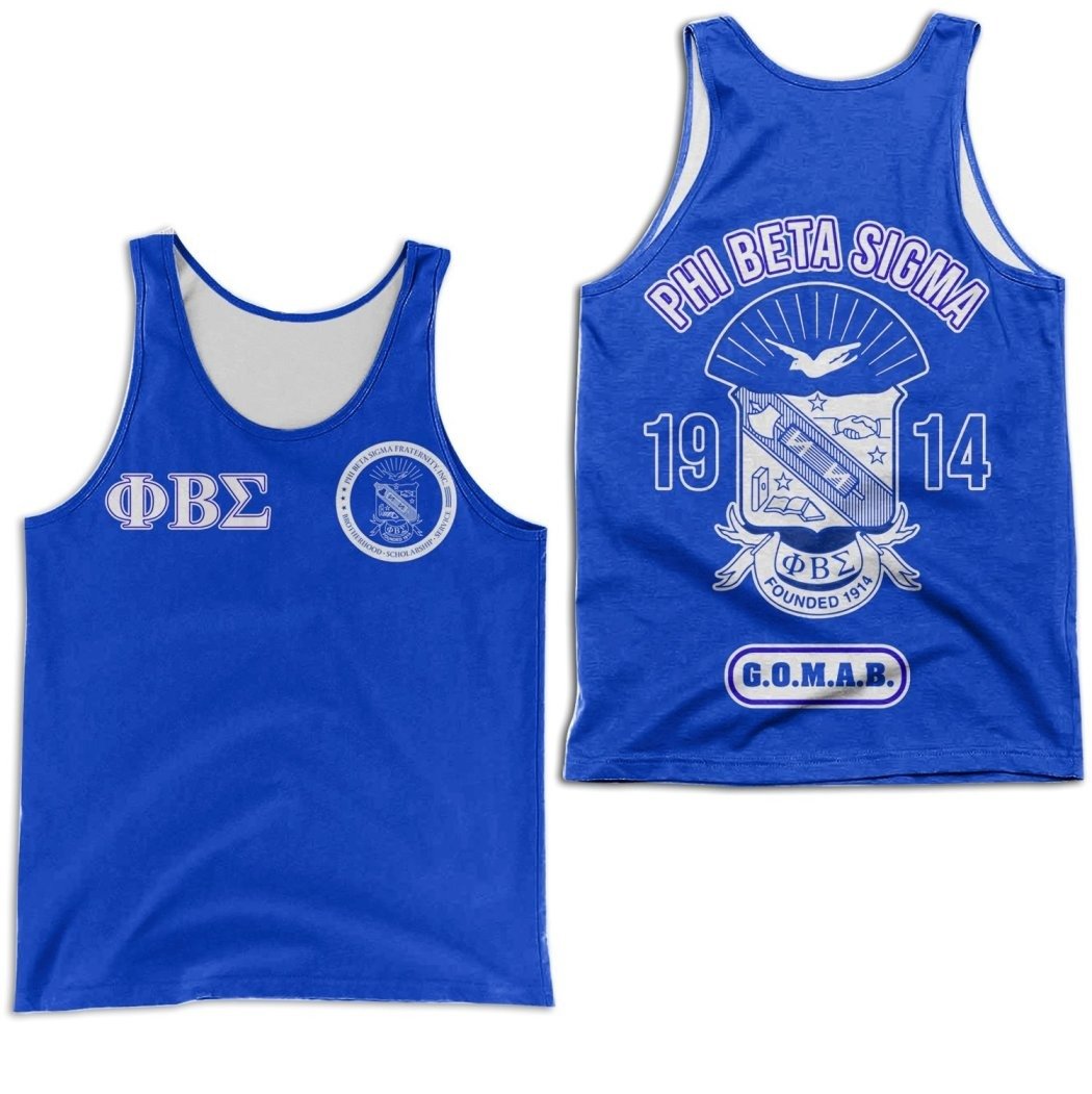 Wonderprint Tank Top Gomab Phi Beta Sigma Frat Inc Men Tank Top