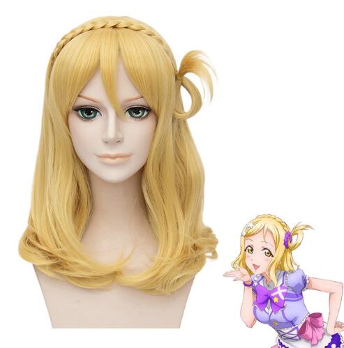 Anime LoveLive Sunshine Mari Ohara Wig Love Live Aqours Women Synthetic Hair Halloween Party Cosplay Costume Wigs + Wig Cap alx