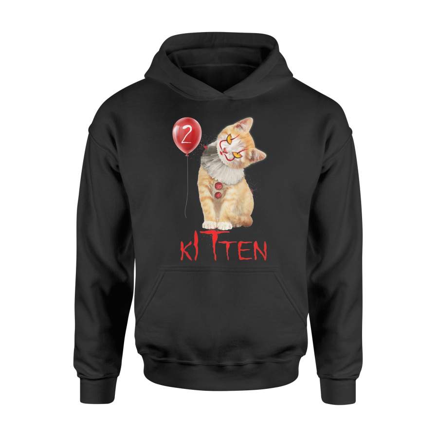 Clown Cat Kitten 2 Funny Scary Cat Halloween – Premium Hoodie