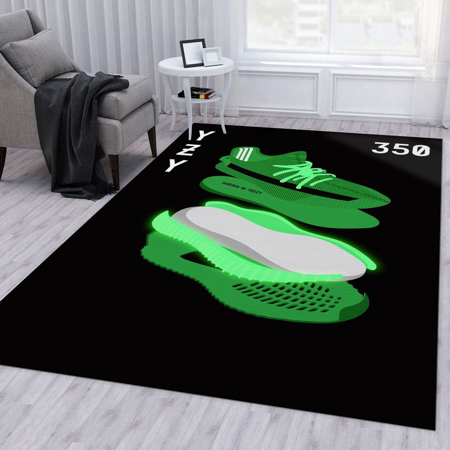 Yeezy Boost Glow Area Rug Living Room Rug Floor Decor Home Decor Area Rug For Living Room Bedroom Rug Home Decor